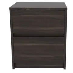 RTA MUEBLES - Mesa de Noche Moderna de 2 Cajones 47.2 x 40 x 32.3 cm