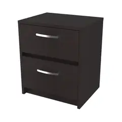 RTA MUEBLES - Mesa de Noche Moderna de 2 Cajones 40 x 32 cm