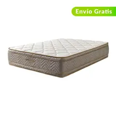 COLCHONES FANTASIA - Colchón King Firmeza Suave Ortopédico Resortado con Doble Pillow Optims 180 x 190 cm Colchones Fantasía - 0% Interés a 3 Cuotas Pagando con tu CMR Banco Falabella