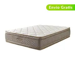 COLCHONES FANTASIA - Colchón King Firmeza Suave Ortopédico Resortado con Doble Pillow Optims 200 x 200 cm Colchones Fantasía - 0% Interés a 3 o 6 Cuotas Pagando con tu CMR Banco Falabella