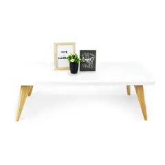 MICA - Mesa de Centro Moderna Rectangular en Aglomerado MDP Tunez 60 x 33 x 120 cm - Mueble