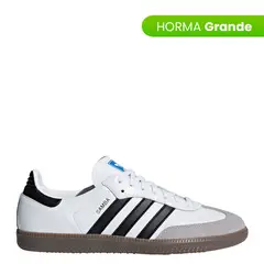 ADIDAS ORIGINALS - Tenis Hombre Moda Samba OG Blanco Horma Grande