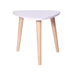 DKO DESIGN - Mesa Auxiliar Moderna Triangular en Aglomerado MDF 40 x 35 x 40 cm - Mueble