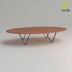 DKO DESIGN - Mesa de Centro Moderna Ovalada en Melamina 120 x 36 x 60 cm - Mueble