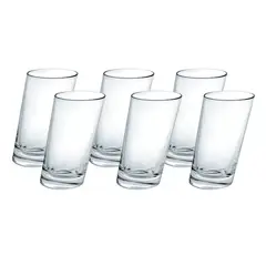 BORGONOVO - Vaso de vidrio alto Borgonovo: 6 piezas