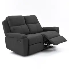ELITE LIVING - Sofá Reclinable Moderno Microfibra 2 Puestos Marsella 150 x 100 x 80 cm - Mueble