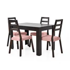 MICA - Juego de Comedor Moderno para 4 Personas (Comedor + 4 Sillas)