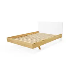 MICA - Cama para Colchón Doble Moderna en Madera 197 x 146 cm