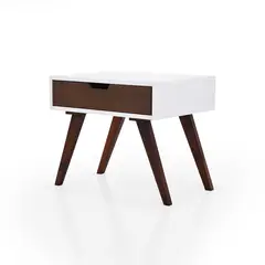 MICA - Mesa de Noche Moderna de 1 Cajón 45 x 50 x 40 cm