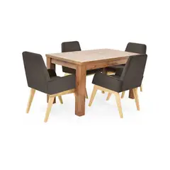 MICA - Juego de Comedor Moderno para 4 Personas (Comedor + 4 Sillas)
