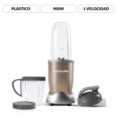 NUTRIBULLET - Licuadora Personal Pro 900 W Series Color Champaña 8 piezas
