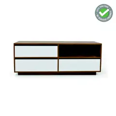 MICA - Mueble de Televisión Moderno de 120 x 45 x 40 cm para Televisores de Hasta 32 Pulgadas,