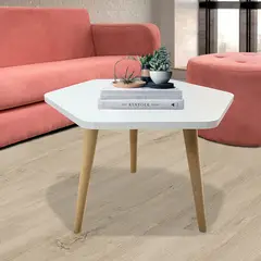 DKO DESIGN - Mesa de Centro Moderna Hexagonal en Melamina 60 x 40 x 60 cm - Mueble