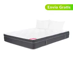 COLCHONES SPRING - Colchón Doble Firme Ortopédico con Pillow Resortado Fénix 140 x 190 cm + 2 Almohadas - 0% Interés a 3, 6 o 12 Cuotas Pagando con tu CMR Banco Falabella
