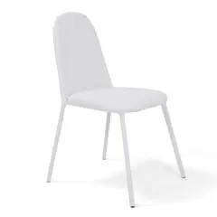 MICA - Silla de Comedor Moderna en Cuerina Blanco (Incluye 1 Silla)