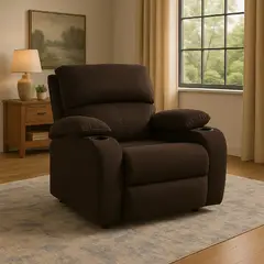 MICA - Silla Reclinable Moderna 1 Puesto Microfibra Push Arm New Rest 82 x 92 x 95 cm - Mueble