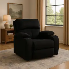 MICA - Silla Reclinable Moderna 1 Puesto Microfibra Push Arm New Rest 82 x 92 x 95 cm - Mueble