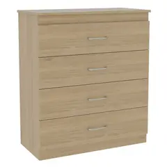 RTA MUEBLES - Cómoda de 4 Cajones 91 x 80 x 375 cm
