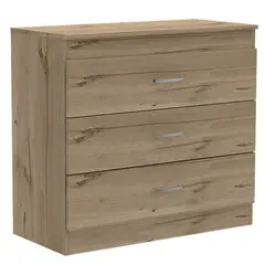 RTA MUEBLES - Cómoda de 3 Cajones 75 x 80 x 375 cm
