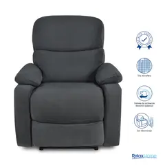 ELITE LIVING - Silla Reclinable Velara Masajeadora 1 puesto Microfibra - Mueble