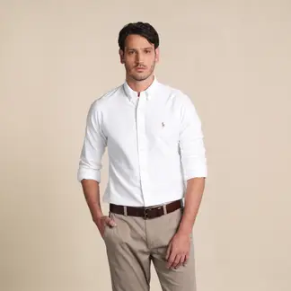 POLO RALPH LAUREN - Camisa Hombre de Rayas Manga larga de Algodón Custom Fit