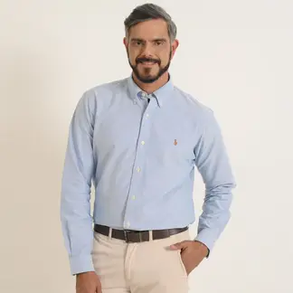 POLO RALPH LAUREN - Camisa Hombre de Rayas Manga larga de Algodón Custom Fit