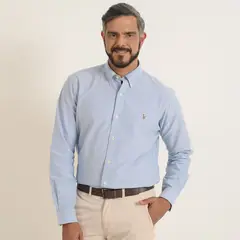 POLO RALPH LAUREN - Camisa Hombre de Rayas Manga larga de Algodón Custom Fit