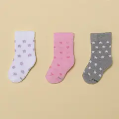 GALAX - Medias Bebé Niña Pack x3 Algodón
