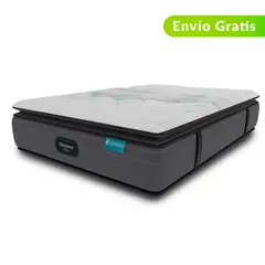 BEAUTYREST SIMMONS - Colchón Semidoble Firmeza Suave Ortopédico Resortado con Pillow Emerald 120 x 190 cm + Almohada Beautyrest