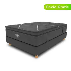 BEAUTYREST SIMMONS - Colchón con Base Cama Semidoble Firmeza Suave Ortopédico Resortado con Pillow C-Class Eut 120 x 190 cm + Almohada Beautyrest - 0% Interés a 3, 6 o 12 Cuotas Pagando con tu CMR Banco Falabella