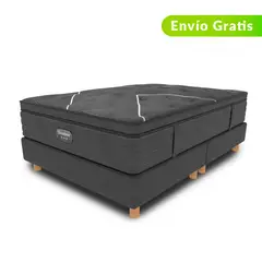 BEAUTYREST SIMMONS - Colchón con Base Cama Queen Firmeza Suave Ortopédico Resortado con Pillow C-Class Eut 160 x 190 cm + 2 Almohadas Beautyrest - 0% Interés a 3 Cuotas Pagando con tu CMR Banco Falabella