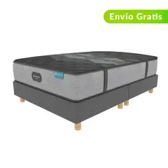 BEAUTYREST SIMMONS - Colchón con Base Cama Queen Firmeza Media Ortopédico Resortado Diamond Classic 160 x 190 cm Beautyrest