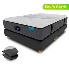 BEAUTYREST SIMMONS - Colchón con Base Cama Doble Cayman Intermedio Beautyrest - 0% Interés a 3, 6 o 12 Cuotas Pagando con tu CMR Banco Falabella