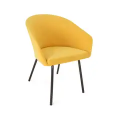 MICA - Silla de Comedor Moderna en Tela Azul (Incluye 1 Silla)