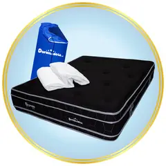 DORMILANDIA - Colchón Semidoble Resortado Black Supra 120 x 190 cm + Protecto - Compra Sin Interés, Te Devolvemos el 100% de los Interéses Pagando con Tarjeta CMR Banco Falabella a 3 Cuotas - 0% Interés a 3 Cuotas Pagando con tu CMR Banco Falabella