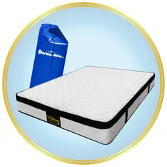 DORMILANDIA - Colchón Doble Firmeza Media Ortopédico Resortado con Pillow Versalles 140 x 190 cm - 0% Interés a 3, 6 o 12 Cuotas Pagando con tu CMR Banco Falabella