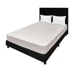 DORMILANDIA - Colchón con Base Cama cama Semidoble Firmeza Media Espumado Multisleep 120 x 190 cm + 2 Almohadas - 0% Interés a 3, 6 o 12 Cuotas Pagando con tu CMR Banco Falabella