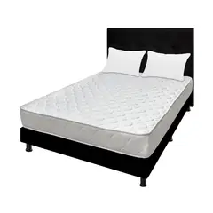 DORMILANDIA - Colchón con Base Cama cama Doble Firmeza Media Espumado Ultra Flex 140 x 190 cm + Cabecero