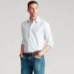 POLO RALPH LAUREN - Camisa Hombre de Rayas Manga larga de Algodón Custom Fit
