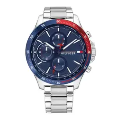 TOMMY HILFIGER - Reloj para Hombre 1791718 . Reloj Análogo Acero inoxidable Plateado