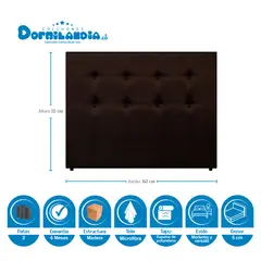 DORMILANDIA - Colchón con Base Cama cama Queen Firmeza Media Ortopédico Resortado con Pillow Dublín 160 x 190 cm + 2 Almohadas