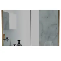 RTA MUEBLES - Gabinete de Baño Moderno en Aglomerado MDP con Espejo 50 x 80 x 14 cm RTA Design - Mueble
