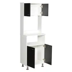 RTA MUEBLES - Mueble Auxiliar de Cocina para Microondas Moderna Fenix en Aglomerado 54 x 160 x 35 cm