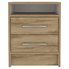 RTA MUEBLES - Mesa de Noche Moderna de 2 Cajones 51 x 40 x 376 cm