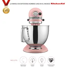 KITCHENAID - Batidora de Pedestal Artisan KSM150PSDR Rosa Mate, 10 velocidades