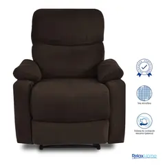 ELITE LIVING - Silla Reclinable Moderna 1 Puesto en Microfibra Mecánica 85 X 100 X 100 cm