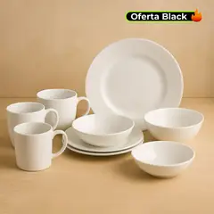 CORELLE - Vajilla Corelle: Vitrelle Blanca 4 puestos 16 piezas