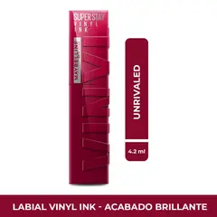 MAYBELLINE - Labial larga duración SuperStay Vinyl Ink acabado brillante 4.2 ml