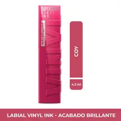 MAYBELLINE - Labial larga duración SuperStay Vinyl Ink acabado brillante 4.2 ml