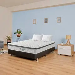 COLCHONES FANTASIA - Colchón con Base Cama Doble Firmeza Media Ortopédico Resortado con Pillow Dreamax One 140 x 190 cm + 2 Almohadas Colchones Fantasía